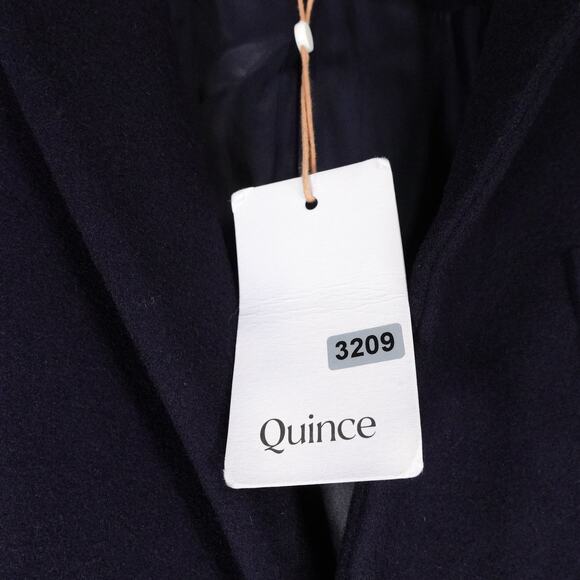 New Quince Italian Wool Overcoat Cadet Blue Navy Men’s Size Medium $180 3209 - Picture 7 of 11